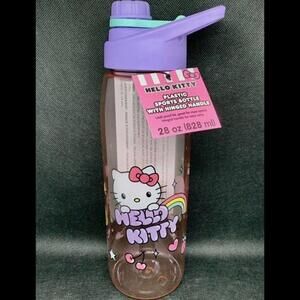 Hello Kitty Plastic Sports Bottle with Hinged Handle 28oz